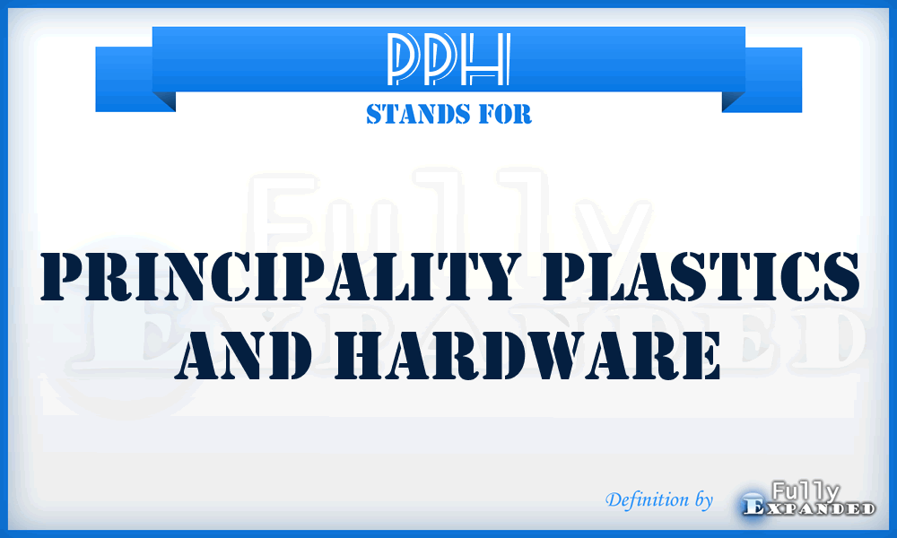 PPH - Principality Plastics and Hardware