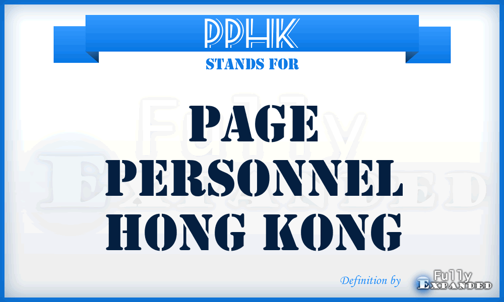 PPHK - Page Personnel Hong Kong