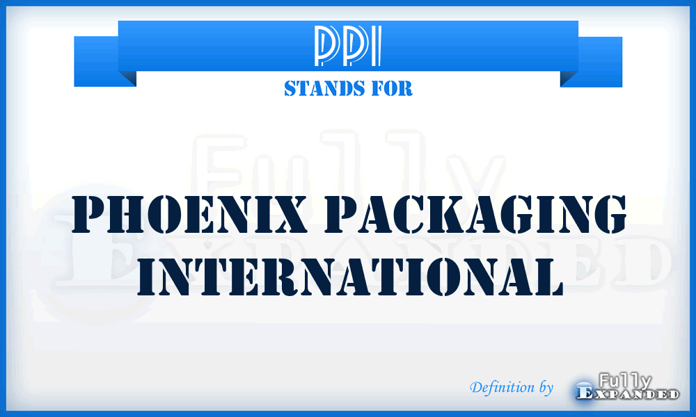 PPI - Phoenix Packaging International