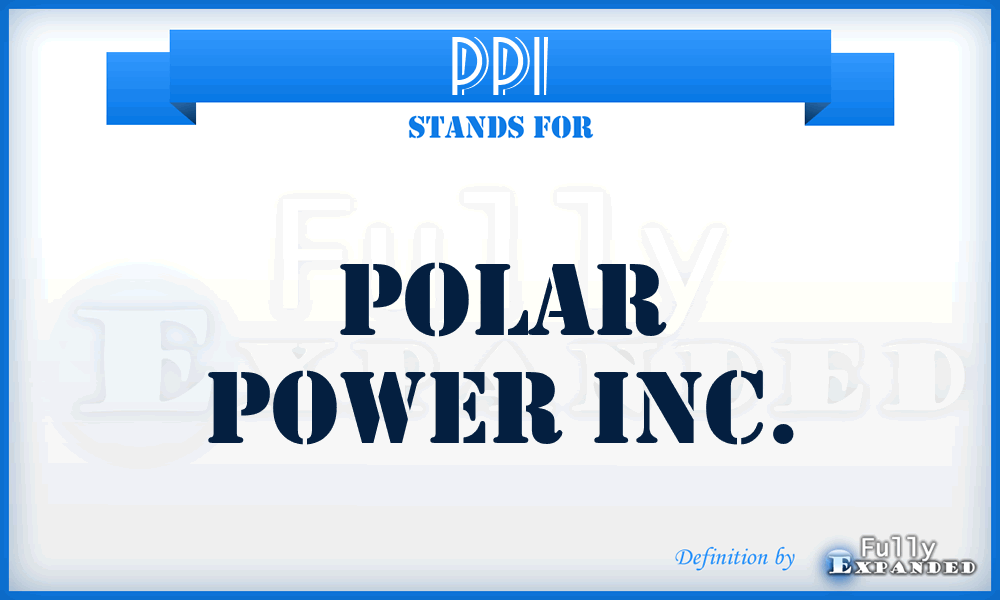 PPI - Polar Power Inc.