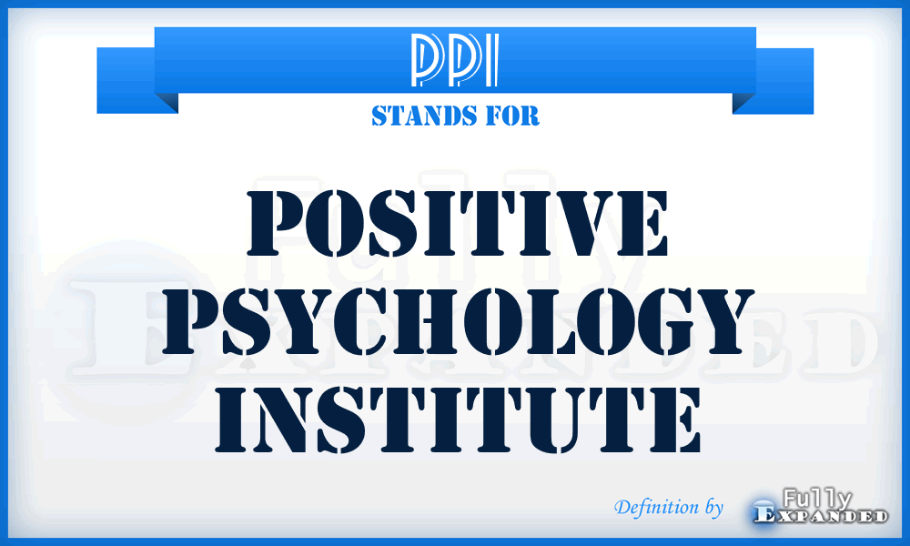 PPI - Positive Psychology Institute