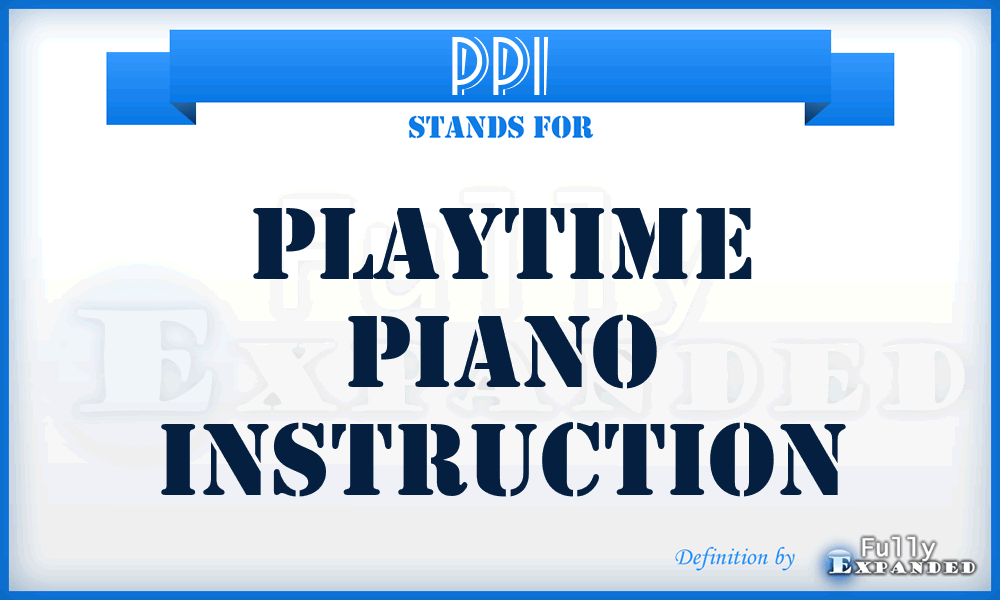 PPI - Playtime Piano Instruction