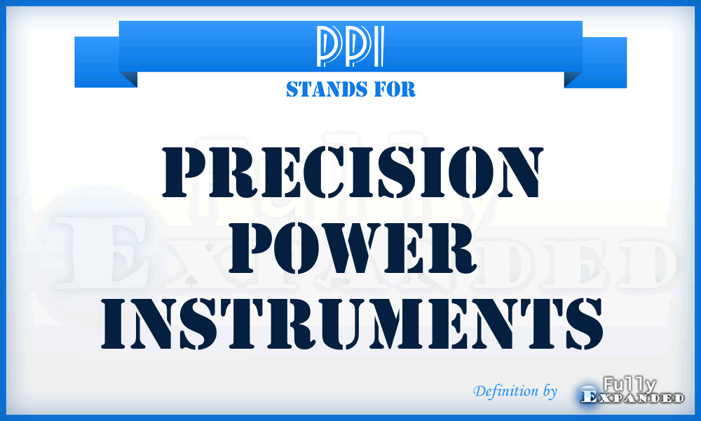 PPI - Precision Power Instruments