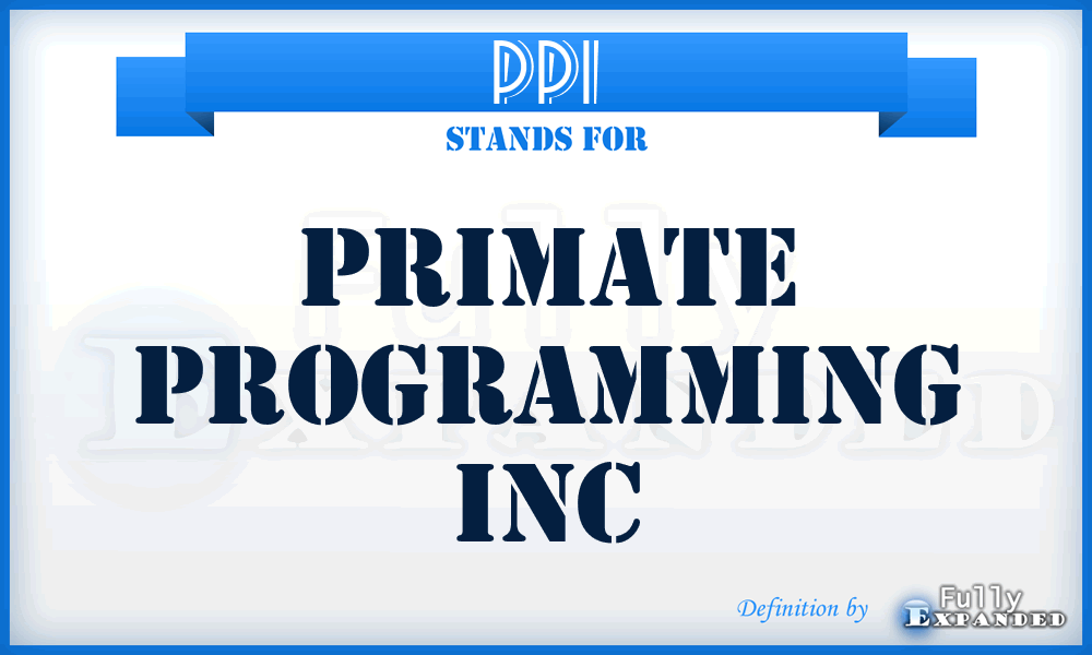 PPI - Primate Programming Inc