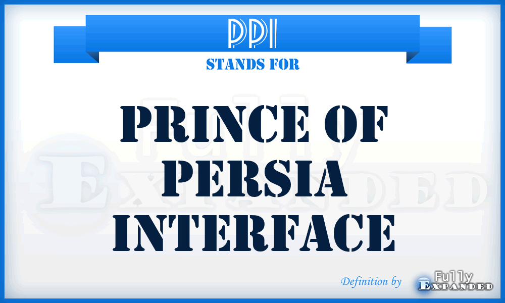 PPI - Prince of Persia Interface