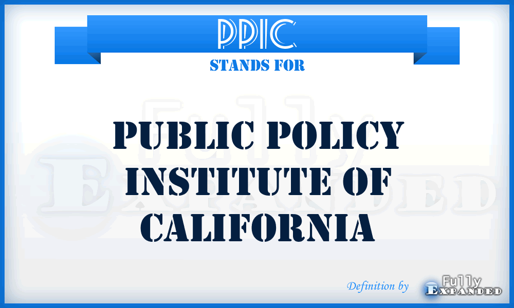 PPIC - Public Policy Institute of California