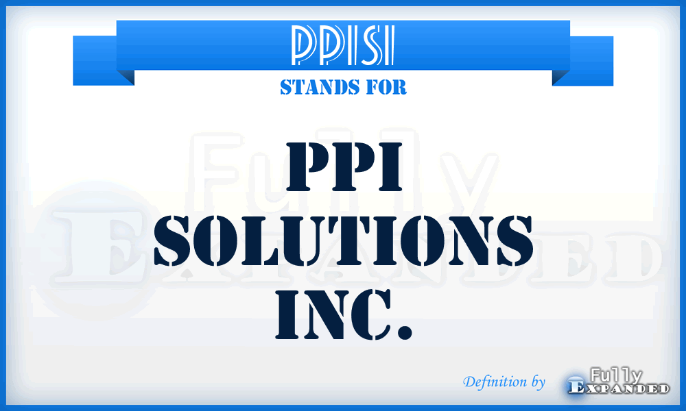 PPISI - PPI Solutions Inc.