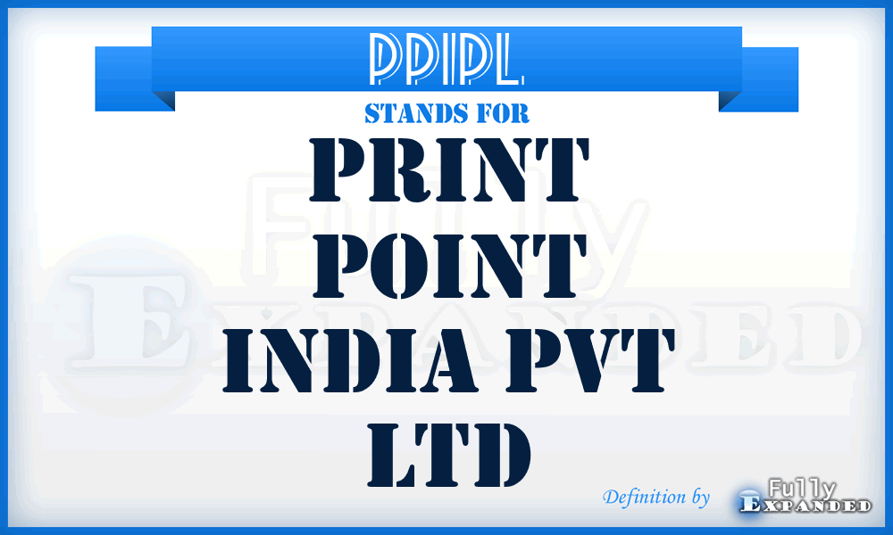 PPIPL - Print Point India Pvt Ltd