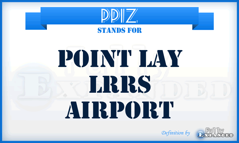 PPIZ - Point Lay Lrrs airport
