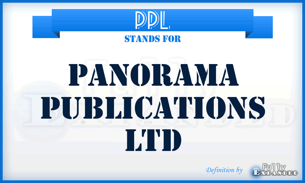 PPL - Panorama Publications Ltd