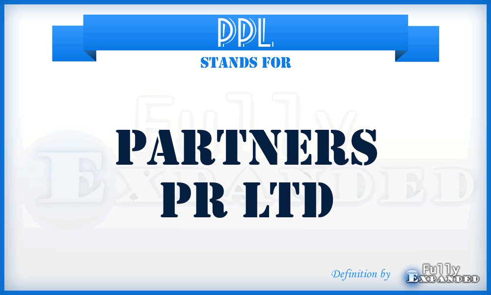 PPL - Partners Pr Ltd