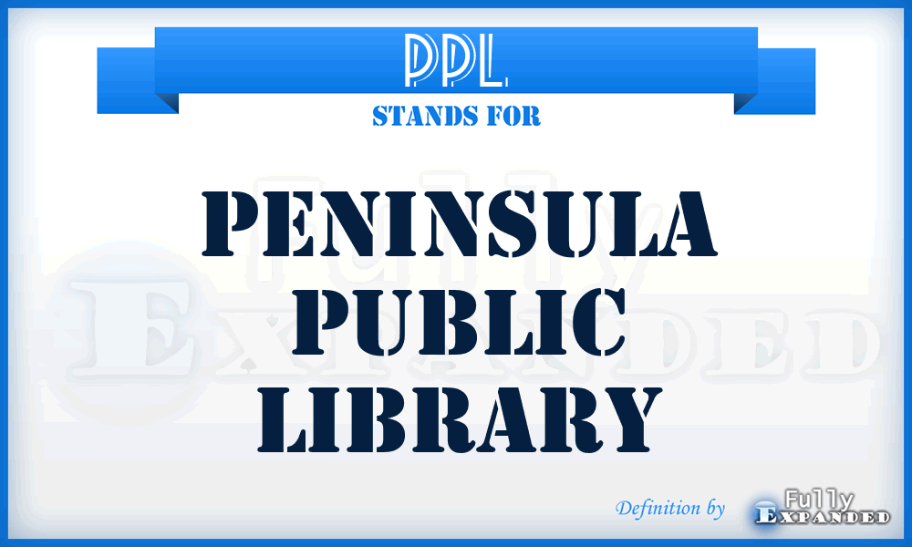 PPL - Peninsula Public Library