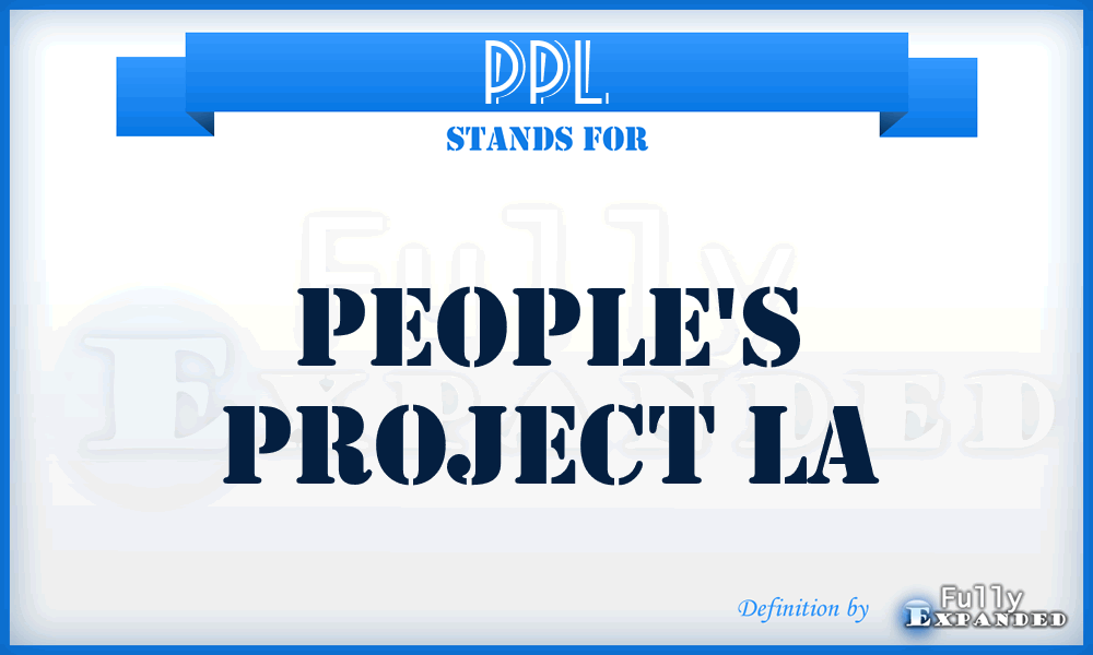 PPL - People's Project La