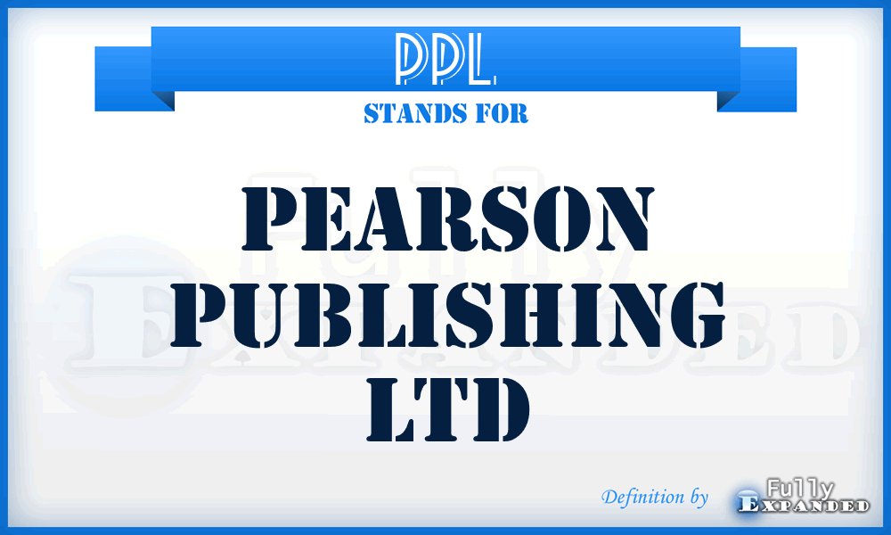 PPL - Pearson Publishing Ltd