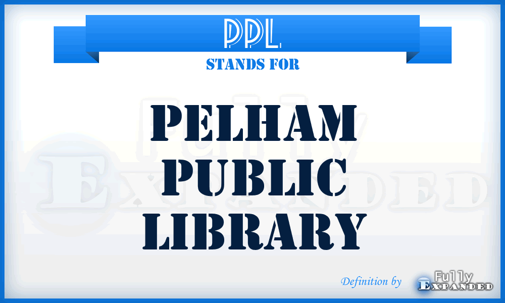 PPL - Pelham Public Library