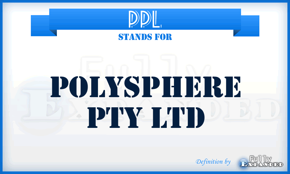 PPL - Polysphere Pty Ltd