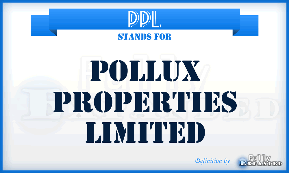 PPL - Pollux Properties Limited