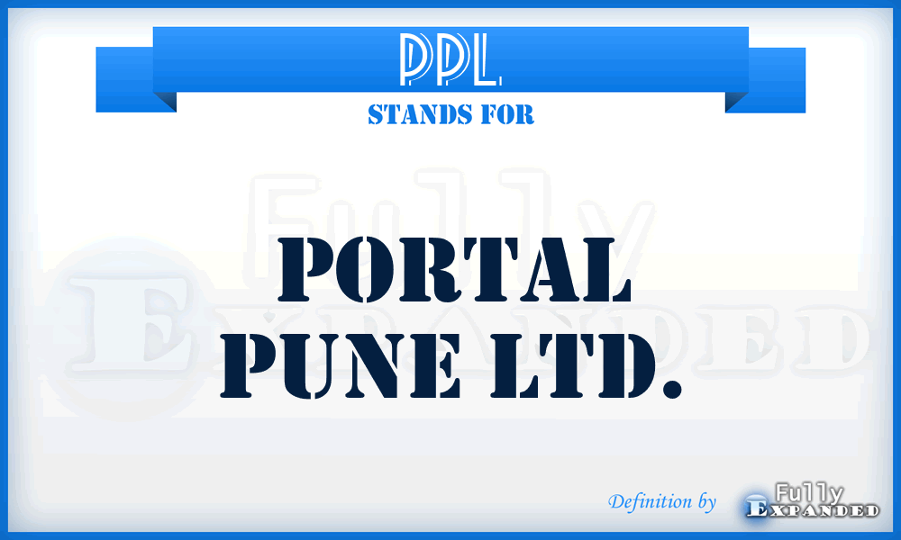 PPL - Portal Pune Ltd.