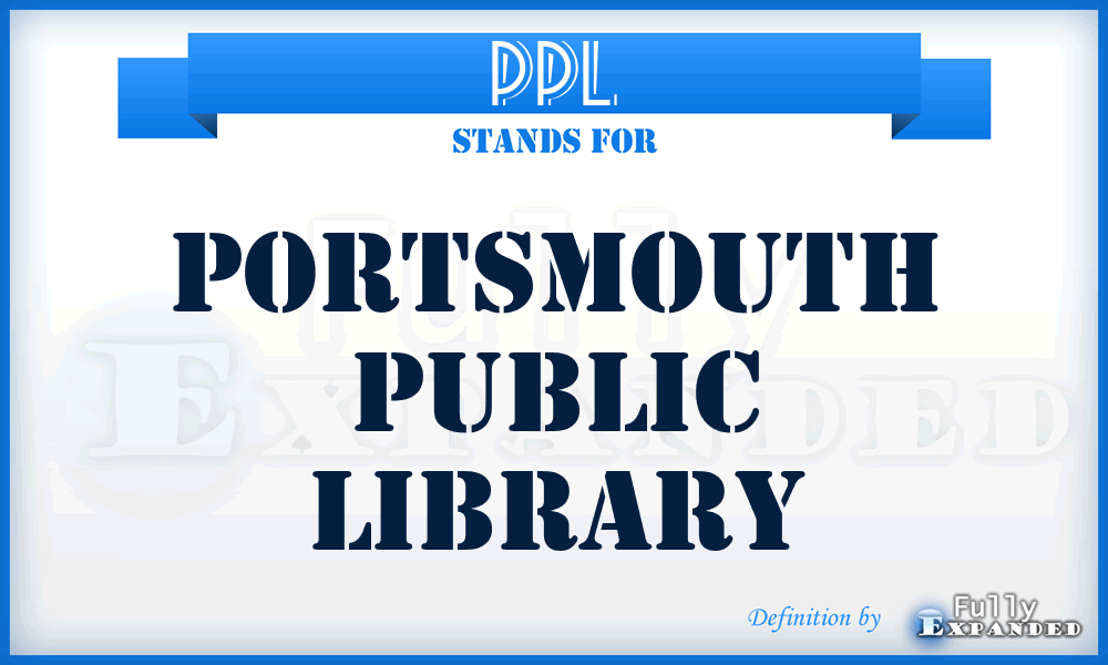 PPL - Portsmouth Public Library