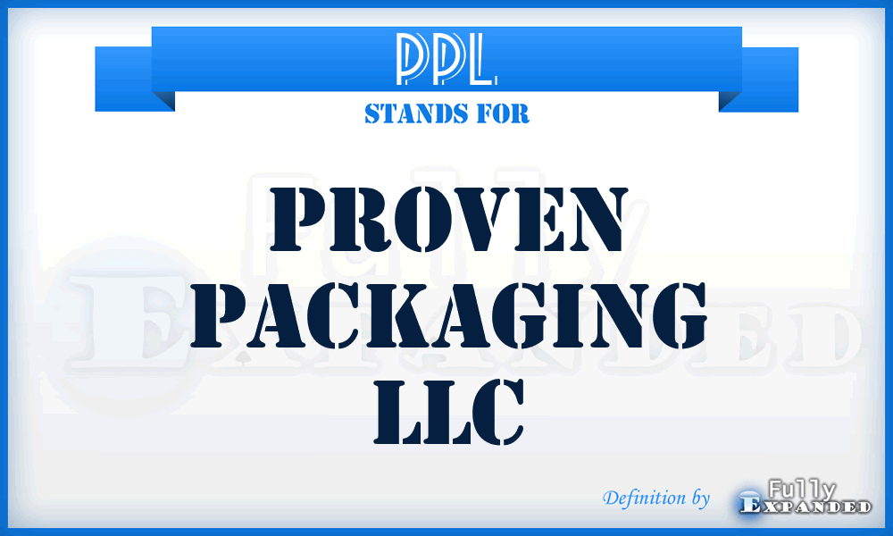 PPL - Proven Packaging LLC