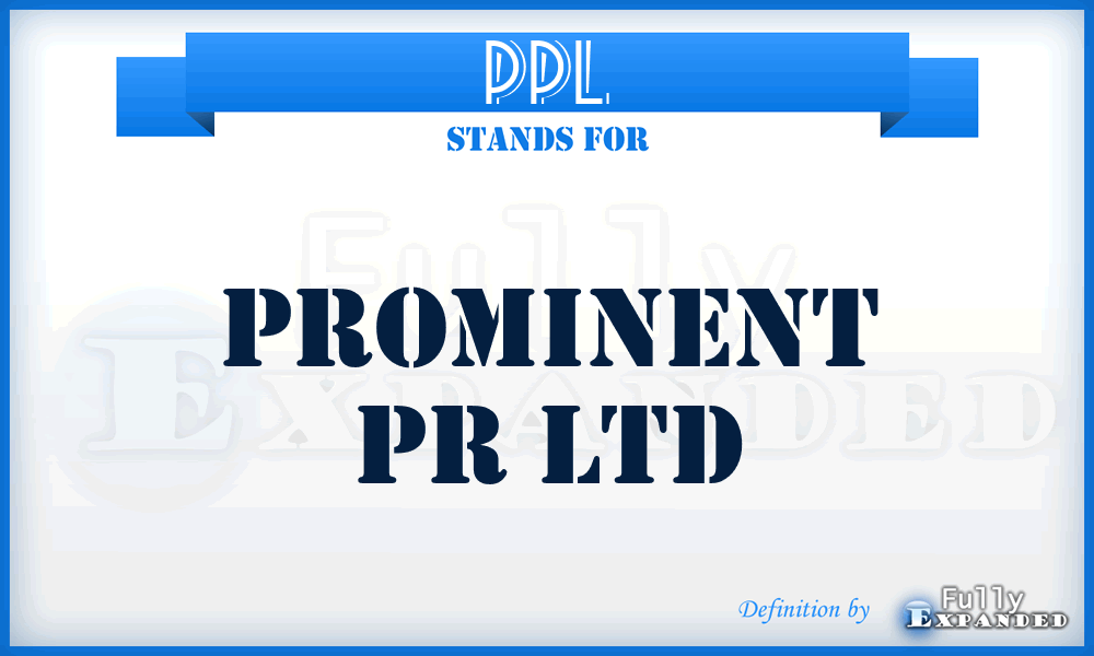PPL - Prominent Pr Ltd