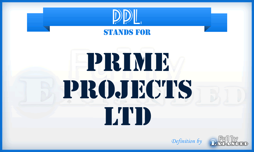 PPL - Prime Projects Ltd