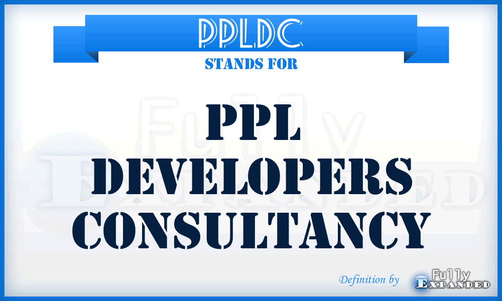 PPLDC - PPL Developers Consultancy