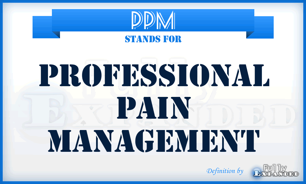 PPM - Professional Pain Management