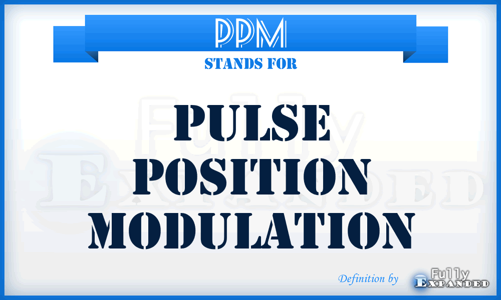 PPM - pulse position modulation