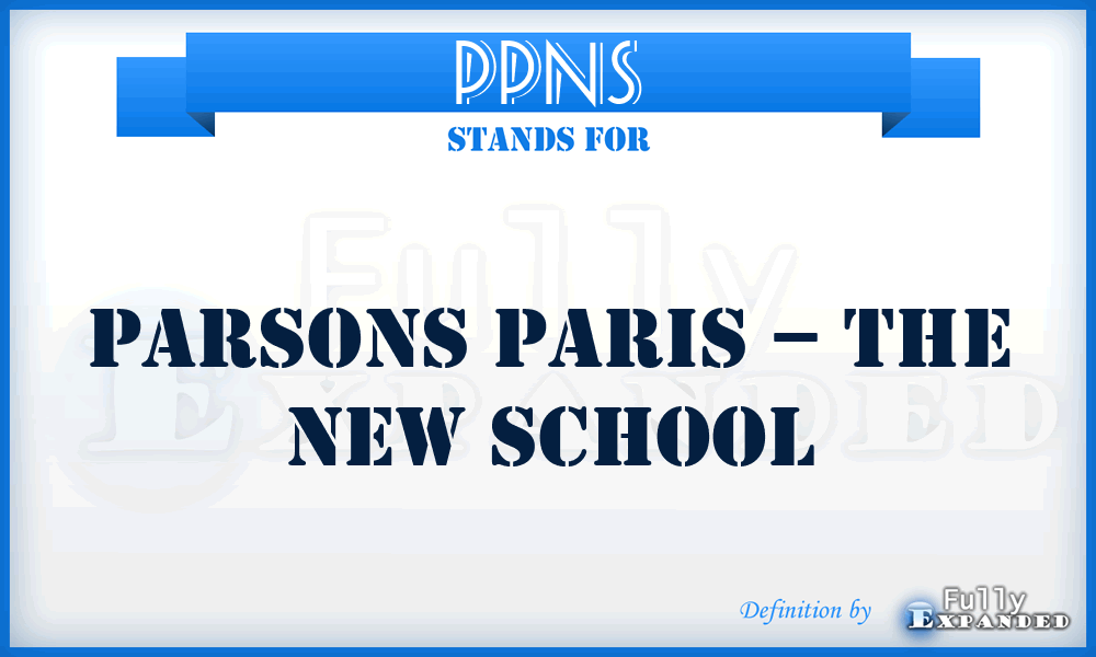 PPNS - Parsons Paris – the New School