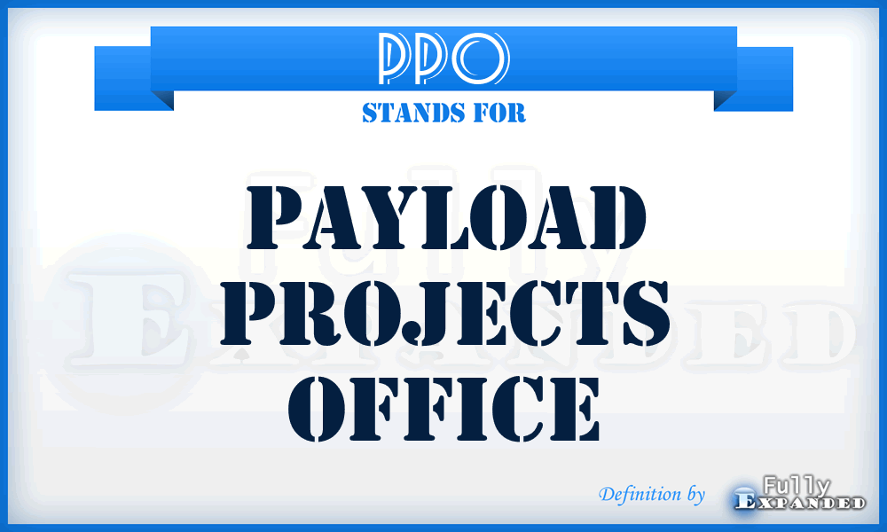PPO - Payload Projects Office