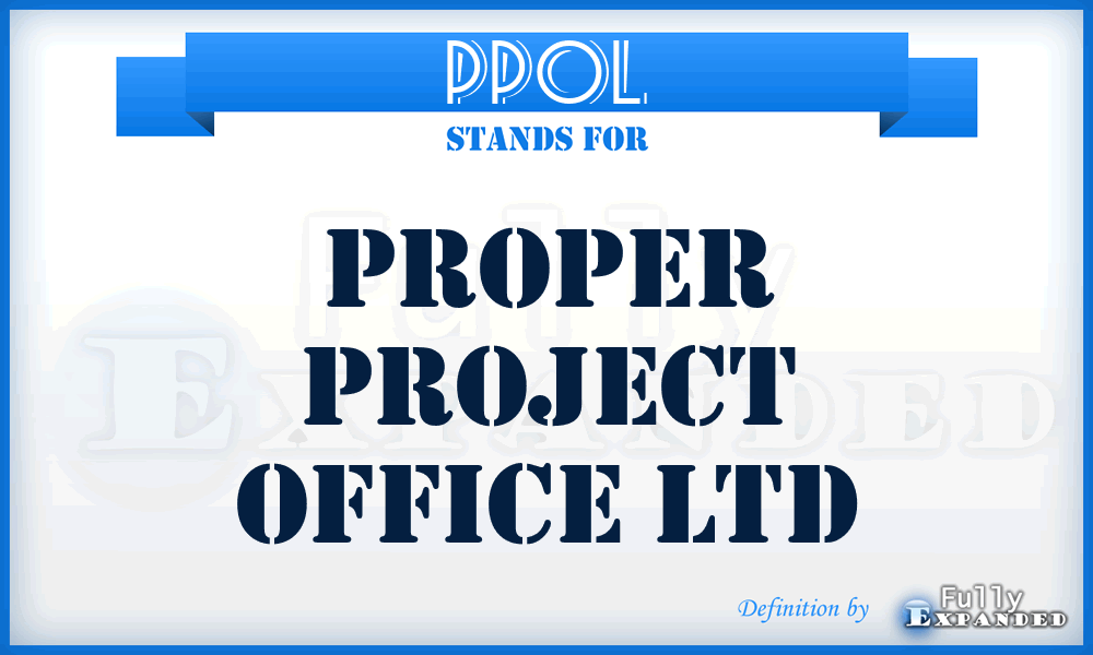 PPOL - Proper Project Office Ltd