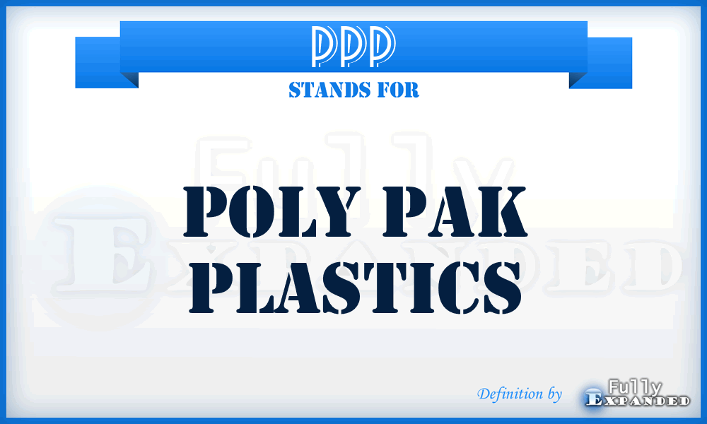PPP - Poly Pak Plastics