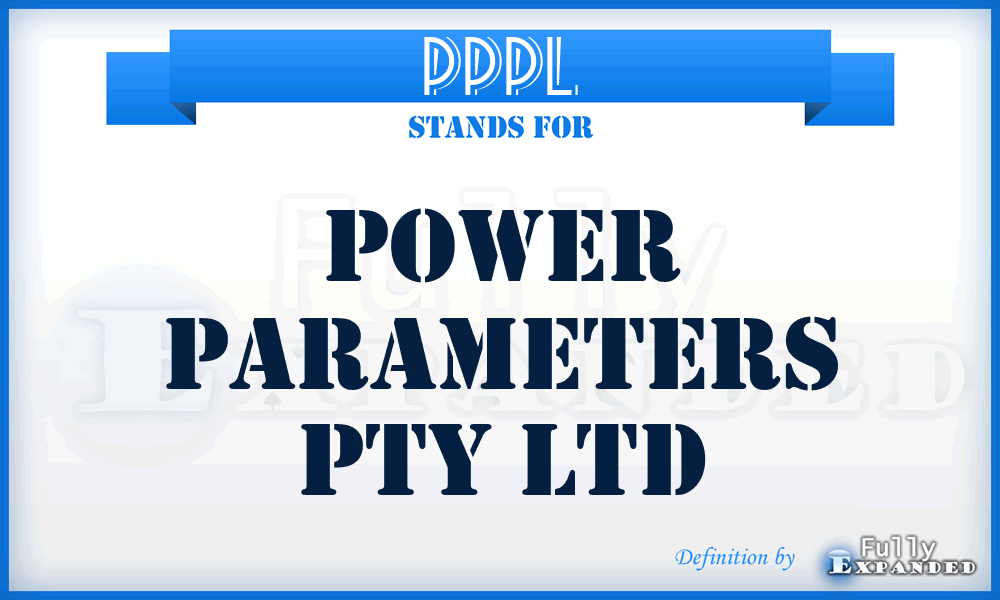 PPPL - Power Parameters Pty Ltd