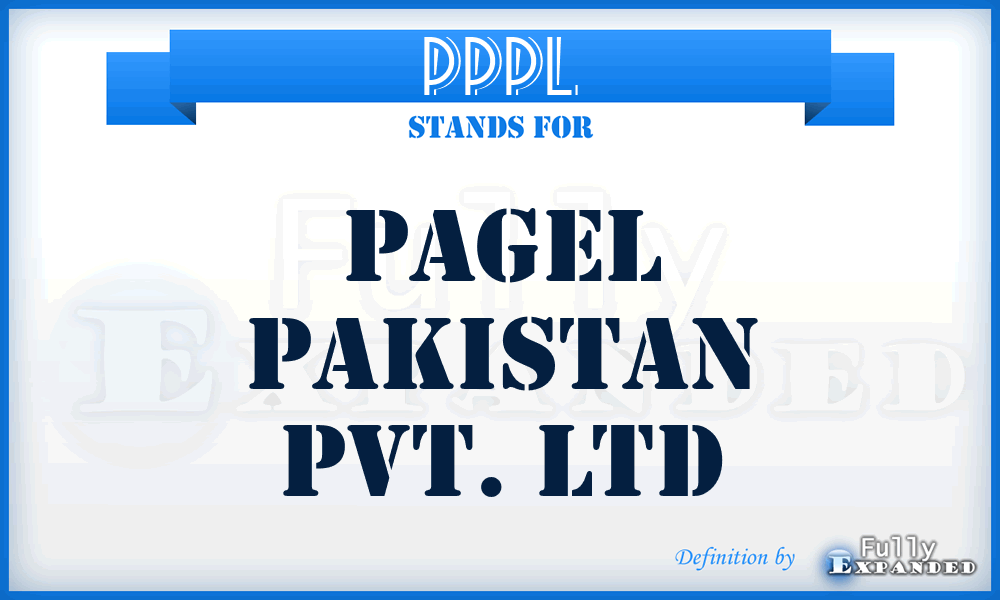 PPPL - Pagel Pakistan Pvt. Ltd