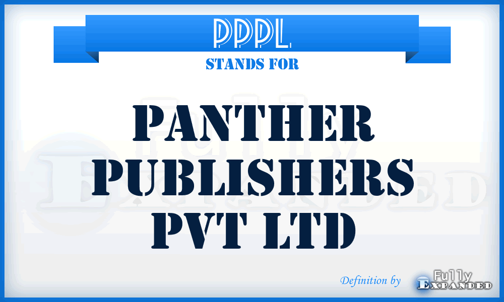 PPPL - Panther Publishers Pvt Ltd
