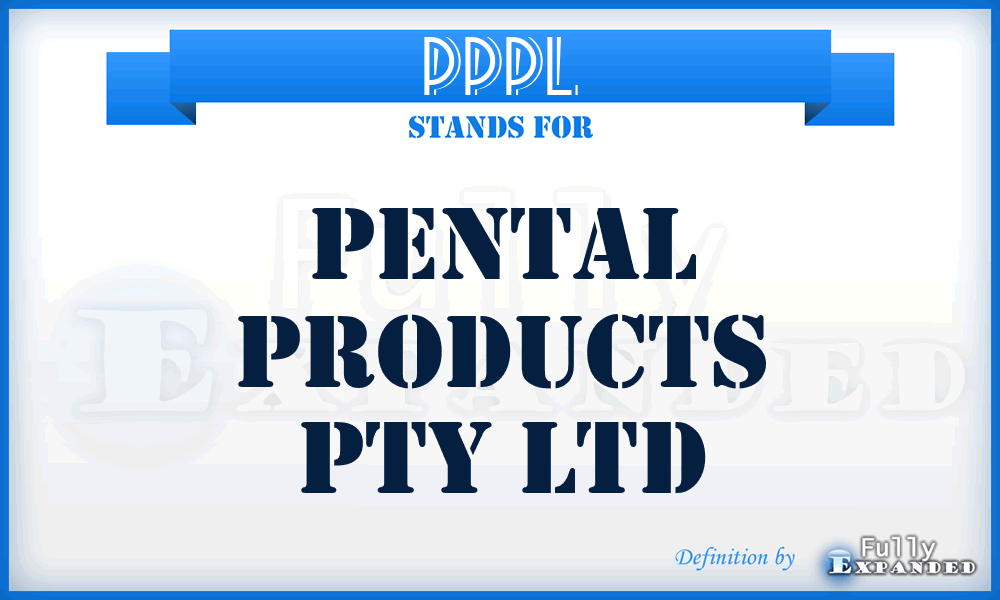 PPPL - Pental Products Pty Ltd