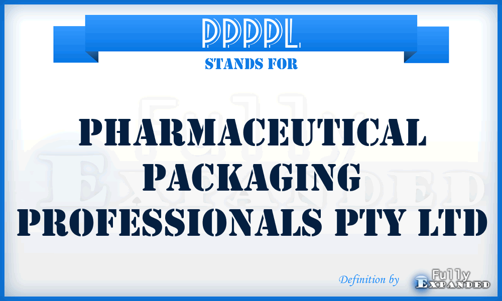 PPPPL - Pharmaceutical Packaging Professionals Pty Ltd