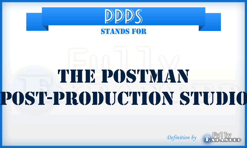 PPPS - The Postman Post-Production Studio