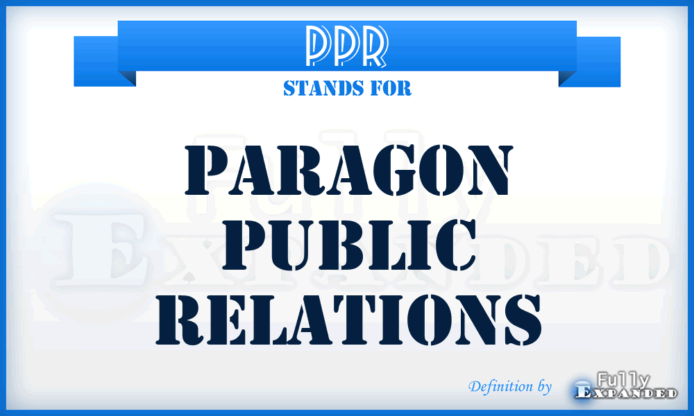 PPR - Paragon Public Relations