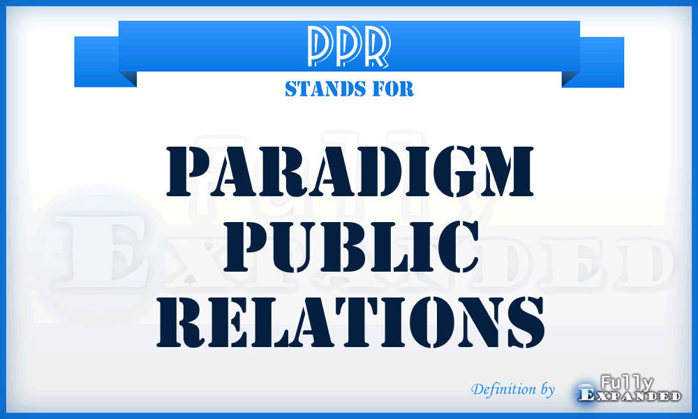PPR - Paradigm Public Relations
