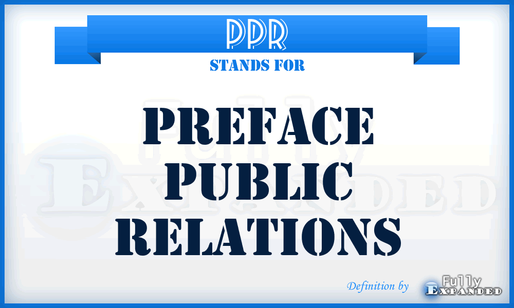 PPR - Preface Public Relations