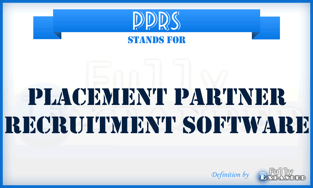 PPRS - Placement Partner Recruitment Software