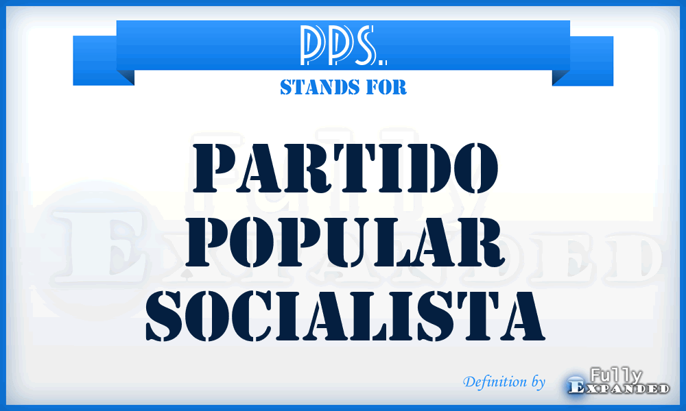 PPS. - Partido Popular Socialista
