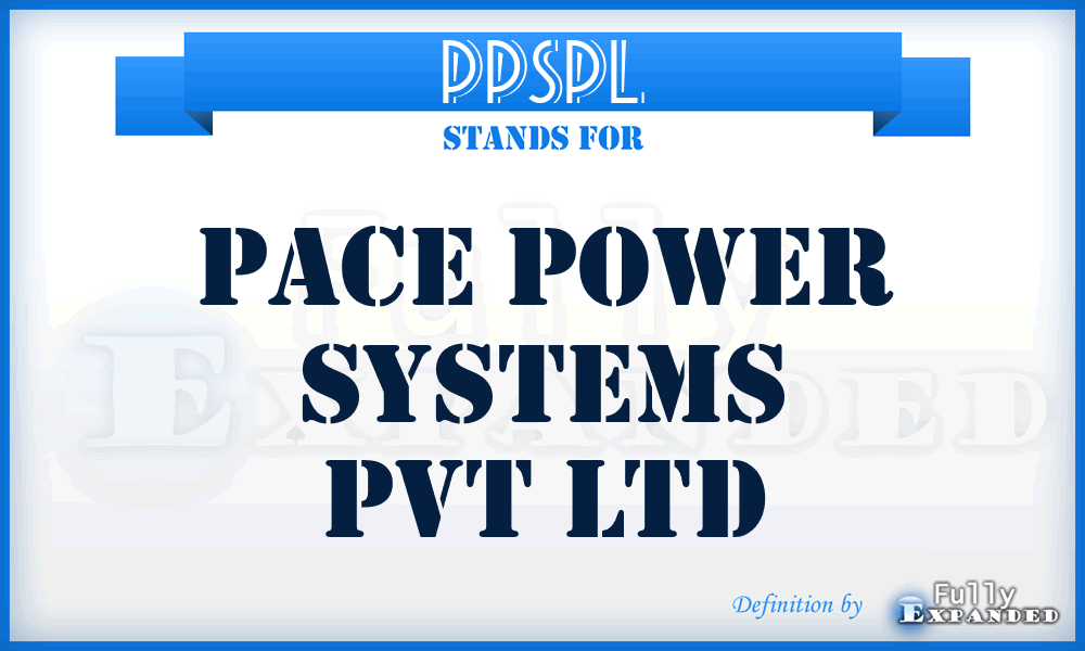 PPSPL - Pace Power Systems Pvt Ltd