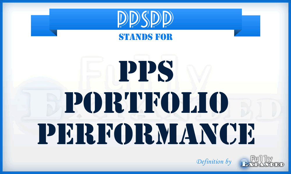 PPSPP - PPS Portfolio Performance