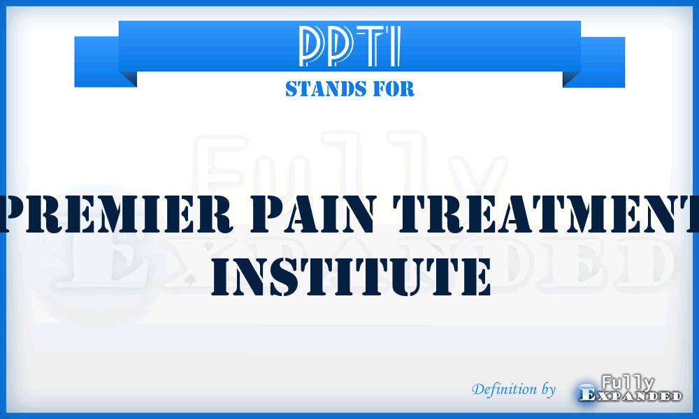 PPTI - Premier Pain Treatment Institute