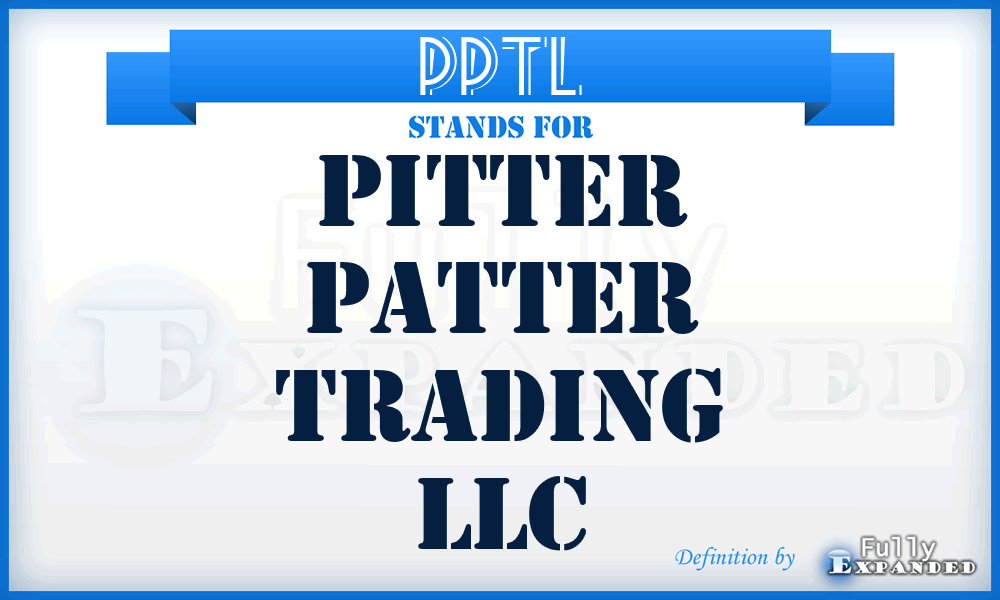 PPTL - Pitter Patter Trading LLC