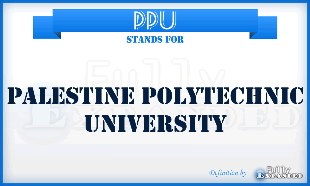 PPU - Palestine Polytechnic University