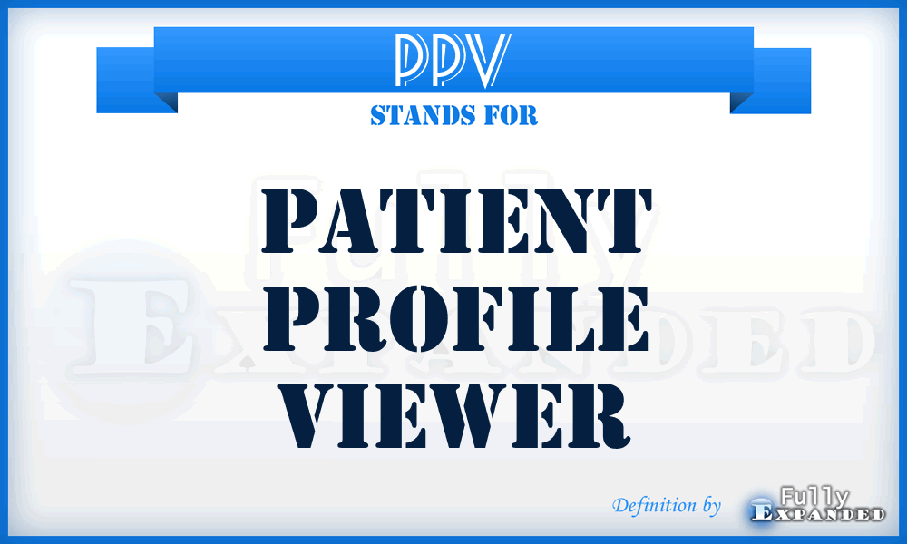 PPV - Patient Profile Viewer